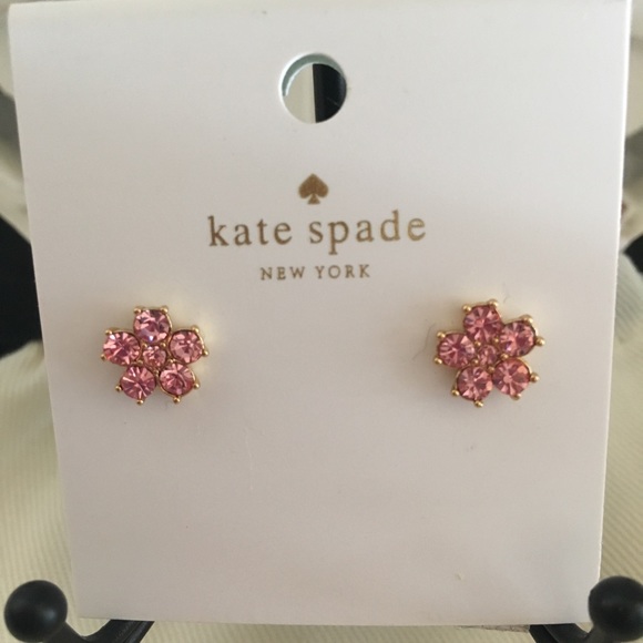 Kate Spade Pink Flower Studs 🌿🌸🌸🌿 - Picture 2 of 2